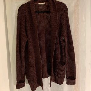 ‼️SOLD‼️Reitman’s Knit Burgundy Mid-Thigh Cardigan